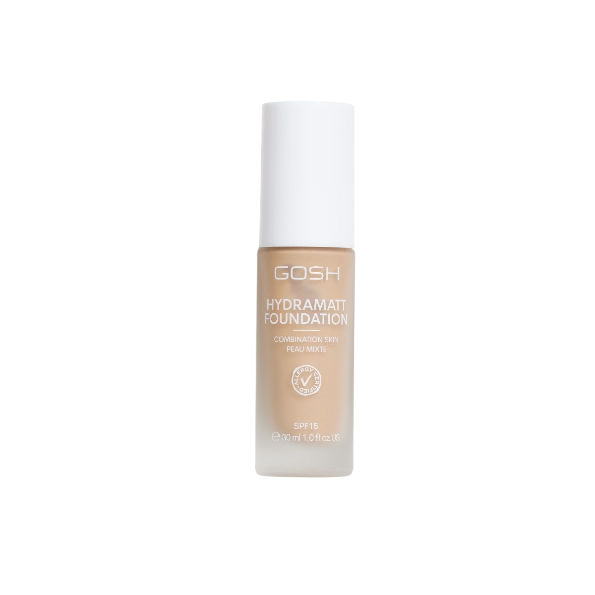 Gosh Gosh, Hydramatt, Matt, Flüssige Grundierung, 008N, Mittelneutral, SPF 15, 30 ml Regular