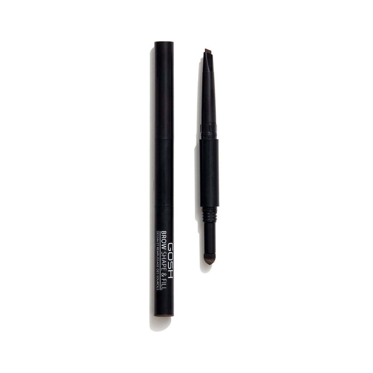 Gosh, Shape & Fill, Doppelt, Augenbrauencreme-Stift, 003, Dunkelbraun, 0.5 g