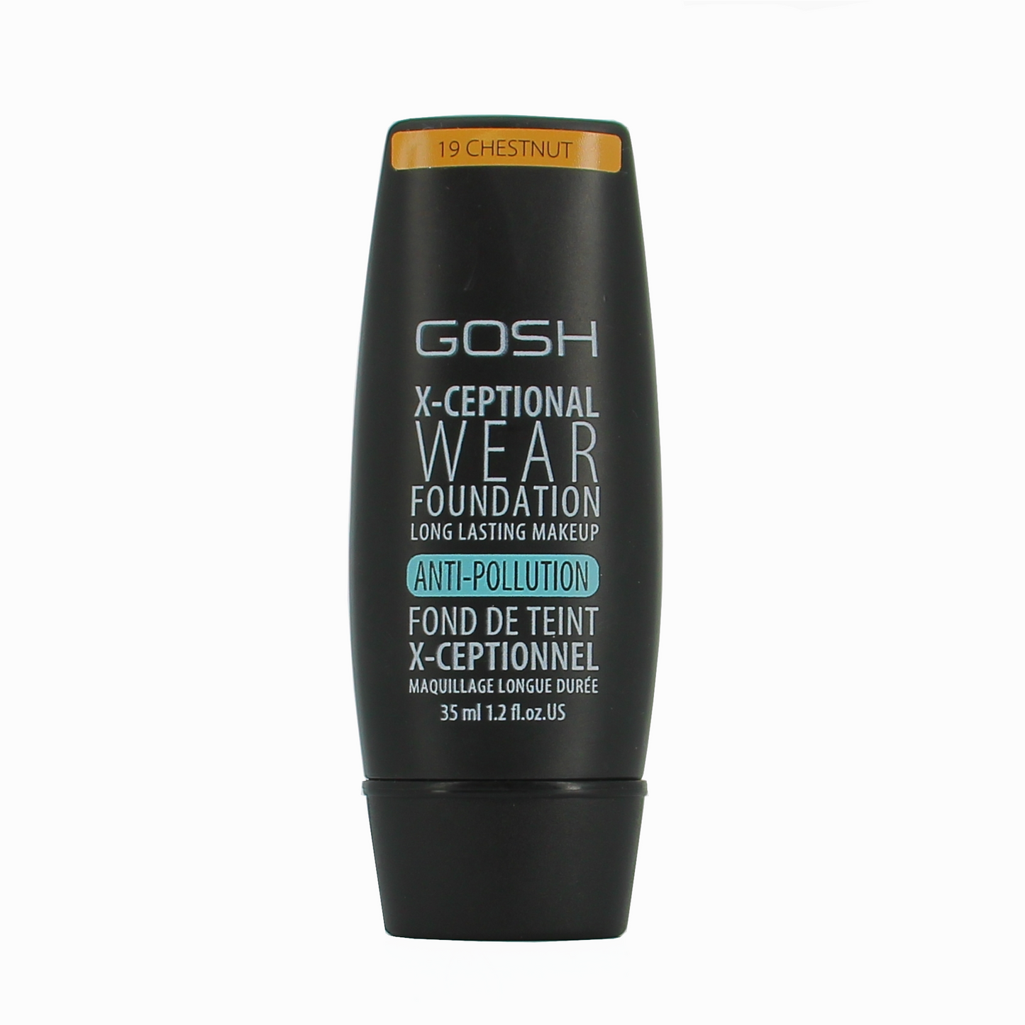 Gosh, X-Ceptional Wear, Vitamin E, Langlebig, Cremige Foundation, 19, Kastanie, 30 ml