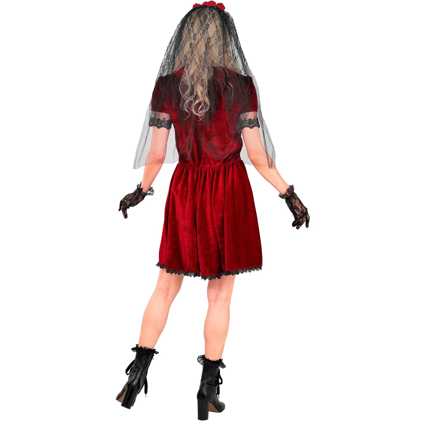 "GOTISCHE VAMPIRBRAUT" (Kleid, Schleier mit Blumen, Handschuhe) – Ansicht 8