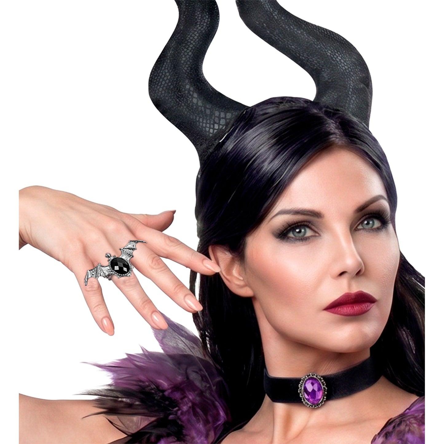 "GOTISCHER FLEDERMAUS RING MIT SCHWARZEM EDELSTEIN" – Ansicht 5