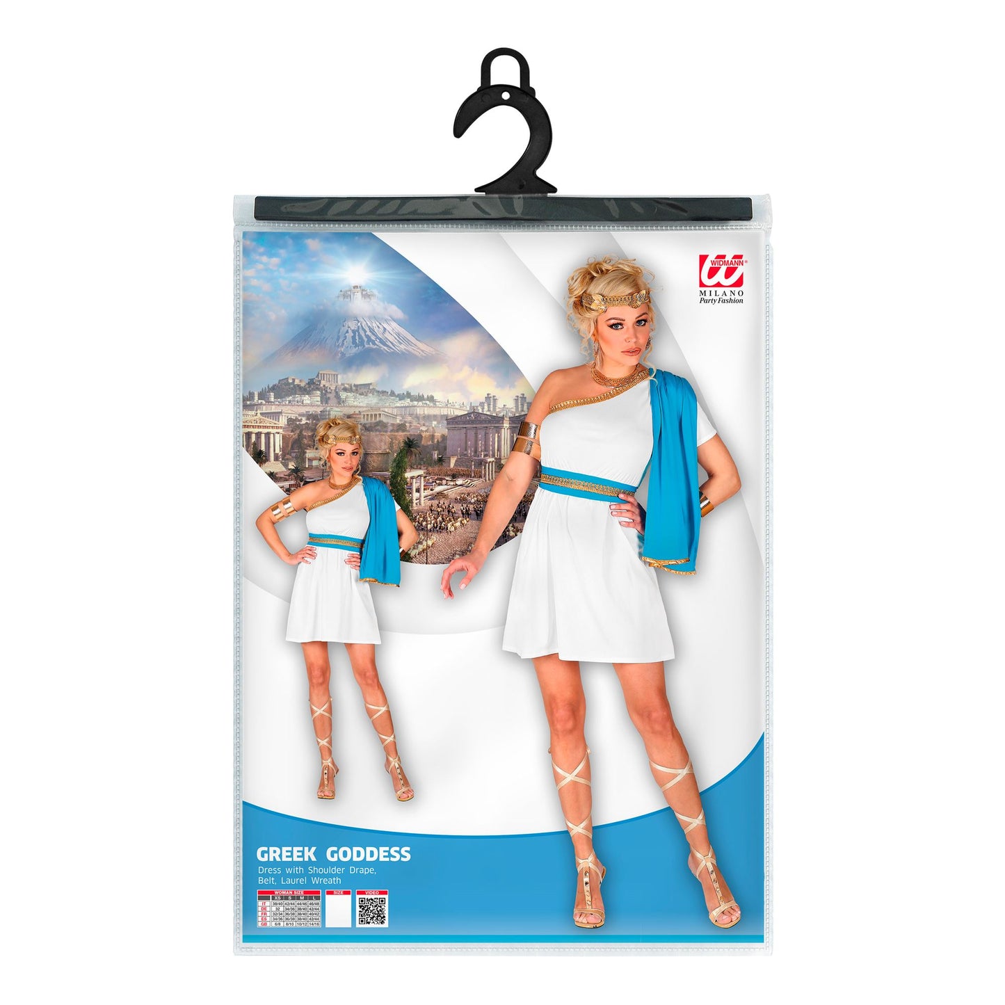 "GRIECHISCHE GÖTTIN" (Kleid mit Schärpe, Gürtel, Lorbeerkranz) – Ansicht 5