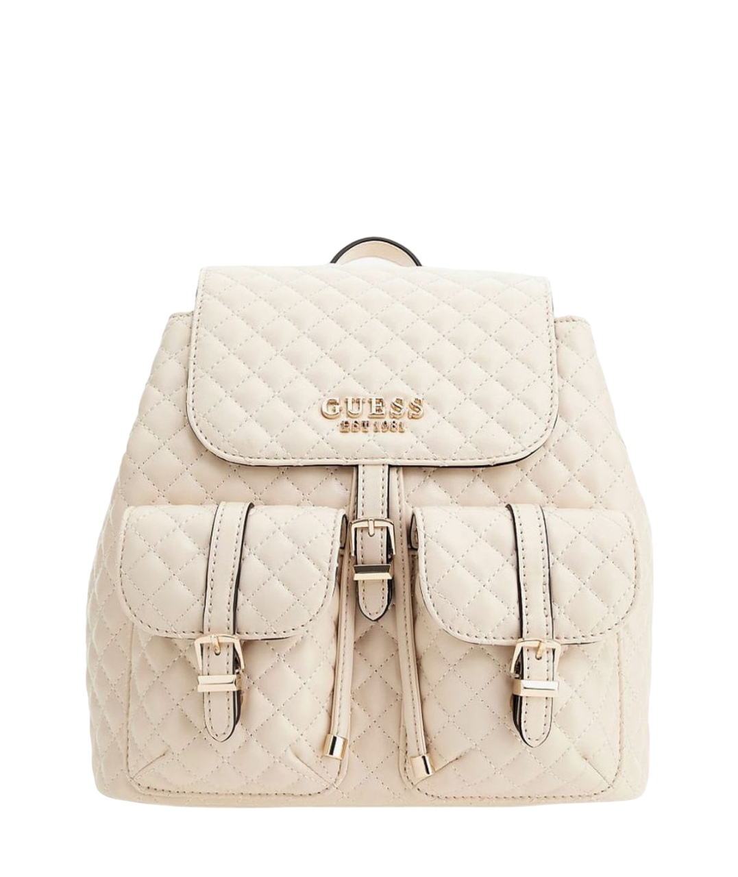Guess, Adam Flap, Polyurethan, Textilrucksack, Stein, Für Frauen