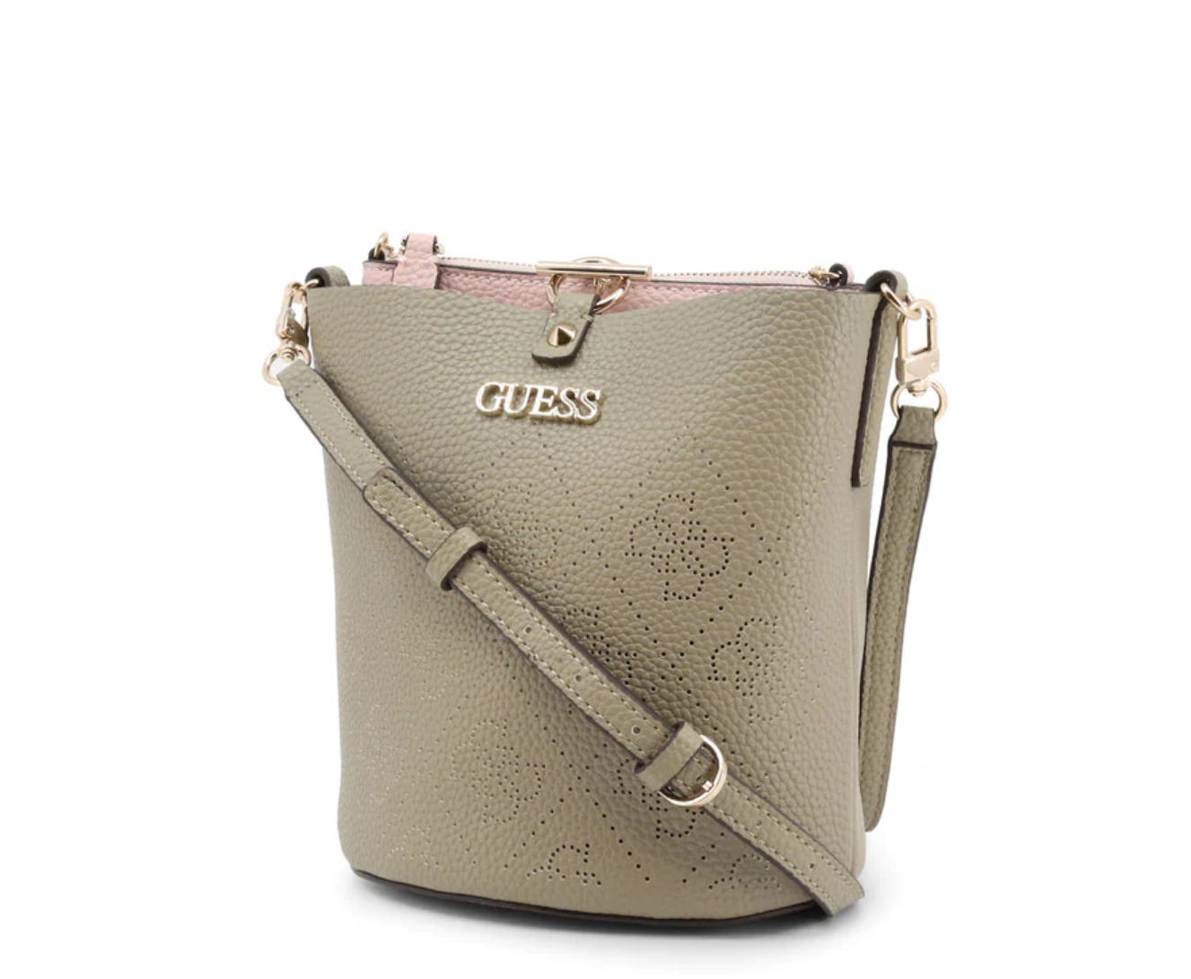 Guess, Amara, Polyester, Textilhandtasche, 4G-Logo, Grün, HWSG8493010, 22 x 20,5 x 14 cm