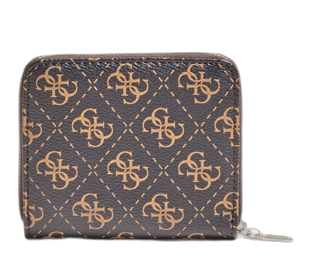 Guess, Camy, Textilbrieftasche, SLG Kleiner Reißverschluss, Braun, Für Frauen