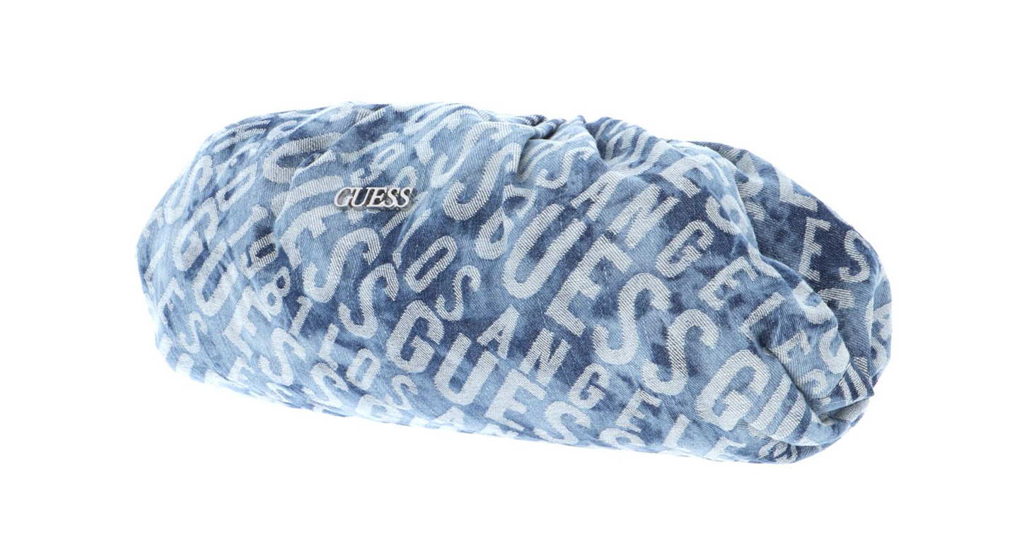 Guess Guess, Central City, Polyester, Textiltasche, Kupplung Denim, Blau, Für Frauen, 37 x 20 x 11 cm Regular