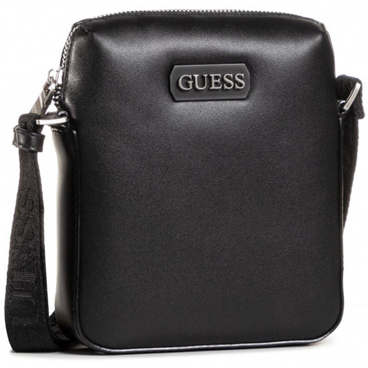 Guess Guess, Dan, Dokumenteninhaber, Leder-Umhängetasche, Schwarz, Mini, Für Männer Regular