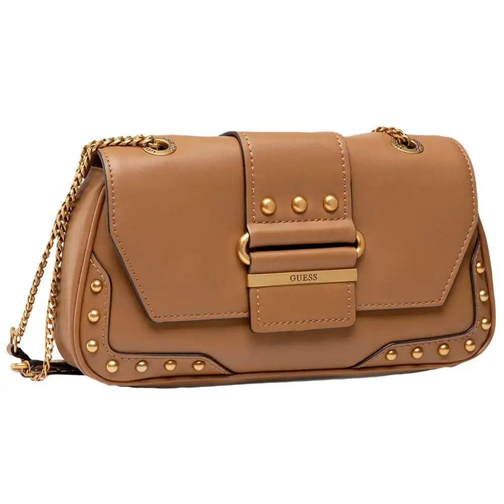 Guess Guess, Greta, Polyurethan, Textil-Umhängetasche, Cognac, hwvb81 29210, 16 x 29 x 5,3 cm, Für Frauen Regular