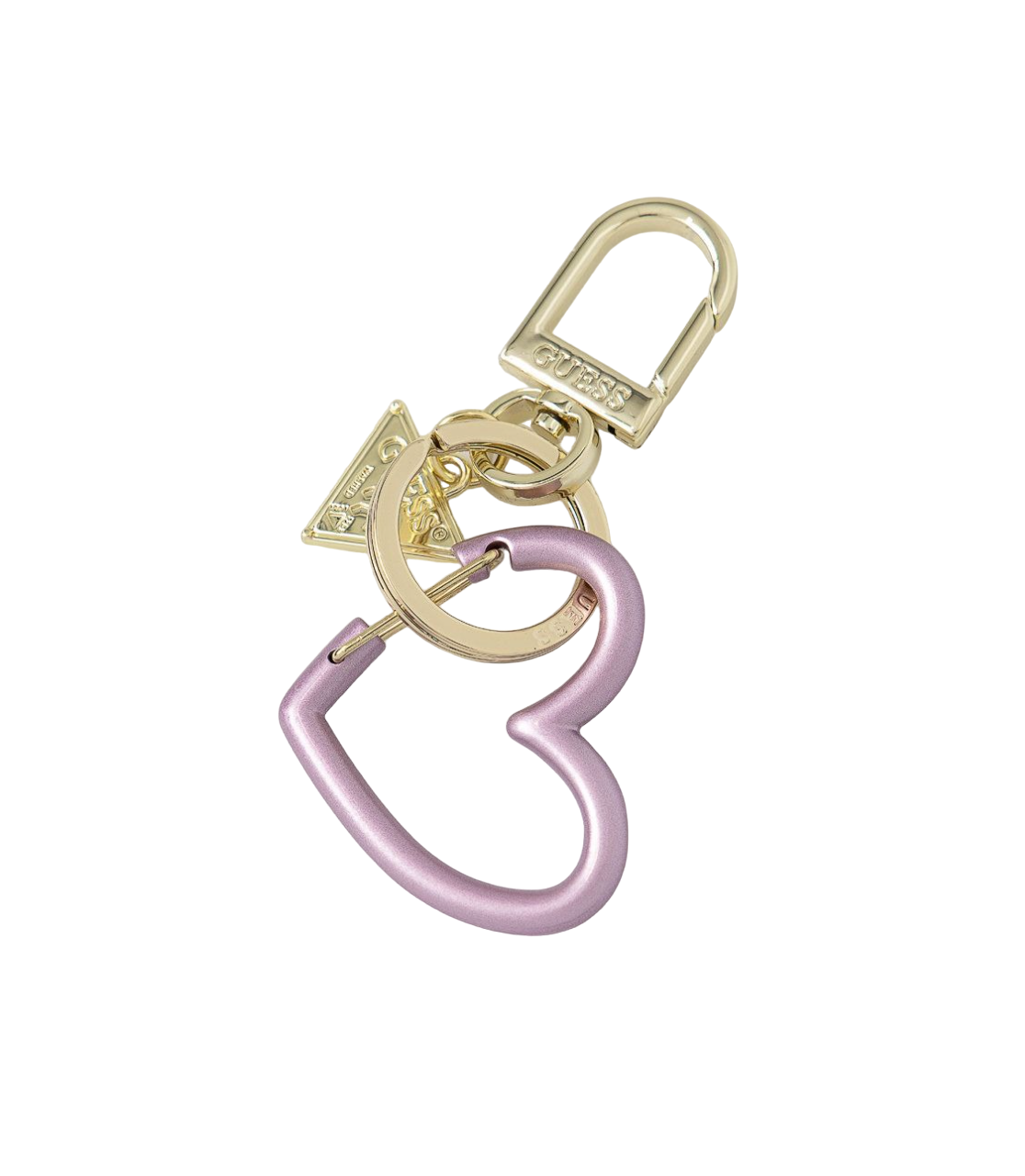 Guess, Guess, Herzform, Metallschlüsselanhänger, RW7424, Lila