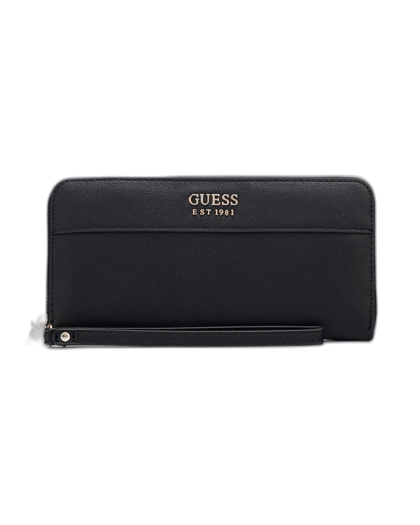 Guess, Katey, Textilbrieftasche, SLG Großer Reißverschluss, Schwarz, Für Frauen