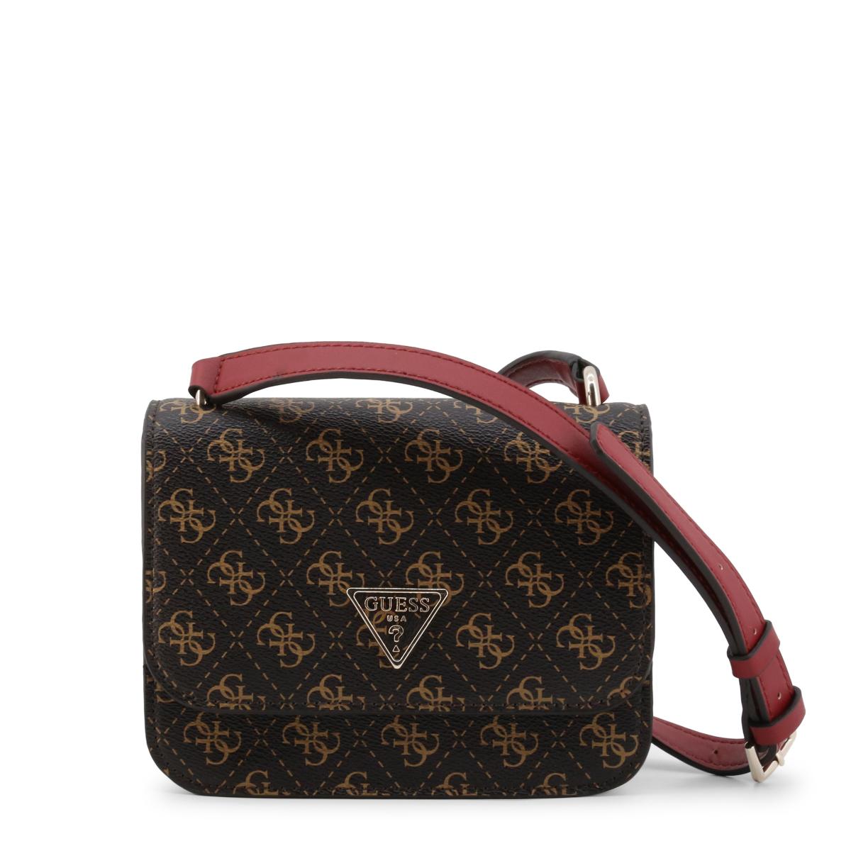 Guess Guess, Noelle, 4G-Logo, Textil-Umhängetasche, Braun, hwql78 79780, 18,5 x 14,5 x 7 cm, Für Frauen Regular