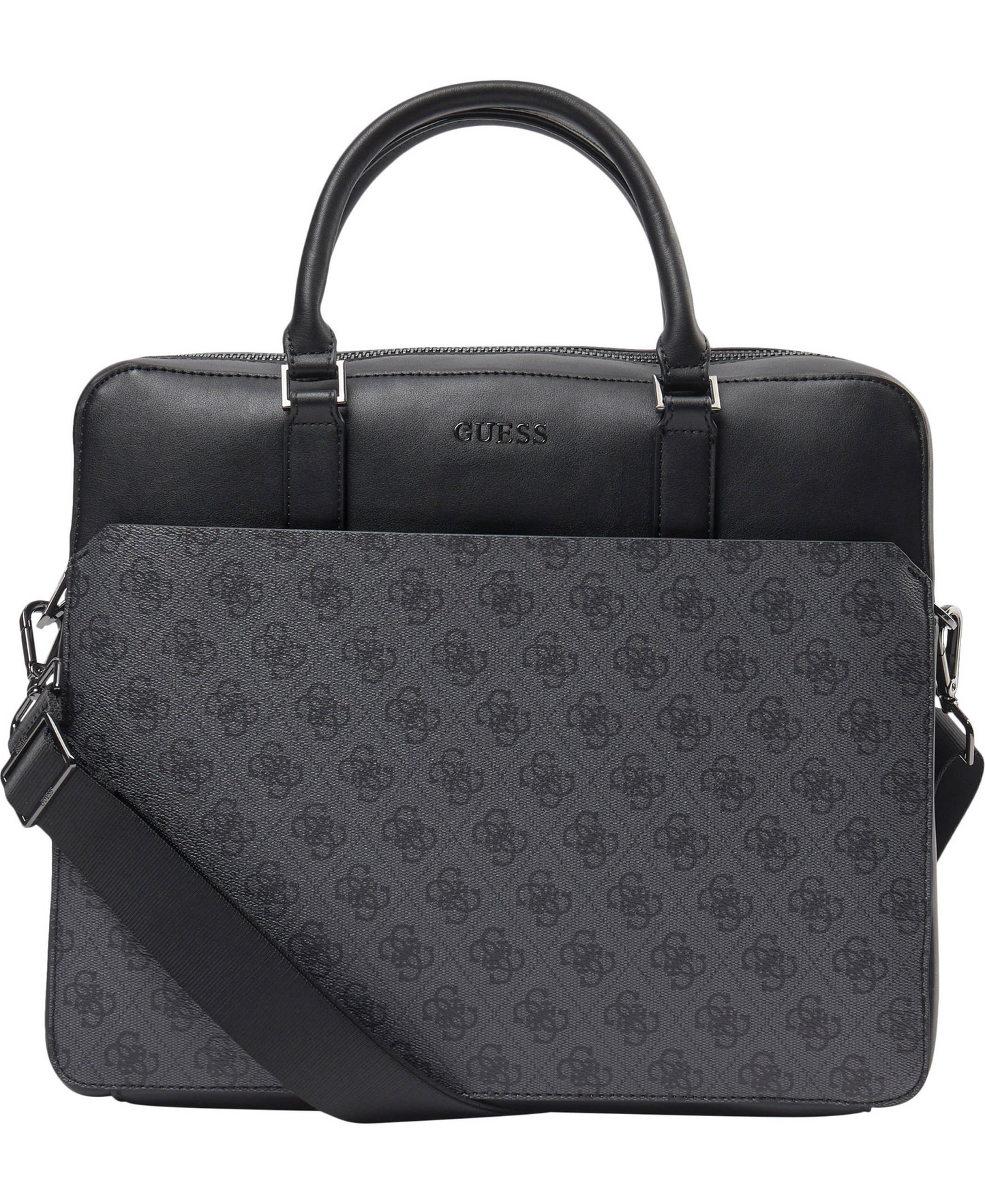 Guess, Vezzola, Polyurethan, Textil-Aktentasche, Computer, Schwarz, 35 x 29 x 9 cm, Für Männer