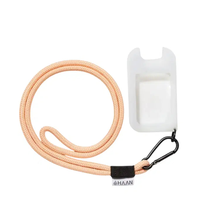 Haan Hand Sanitizer Orange mit Halsband und Schutzhülle