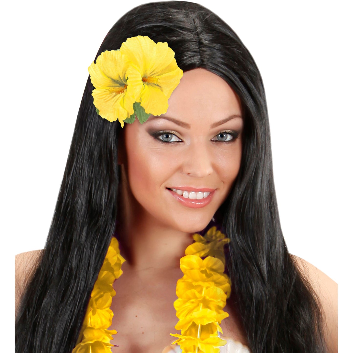 "HAARSPANGE MIT 2 GELBEN HIBISKUSBLUMEN" – Ansicht 5