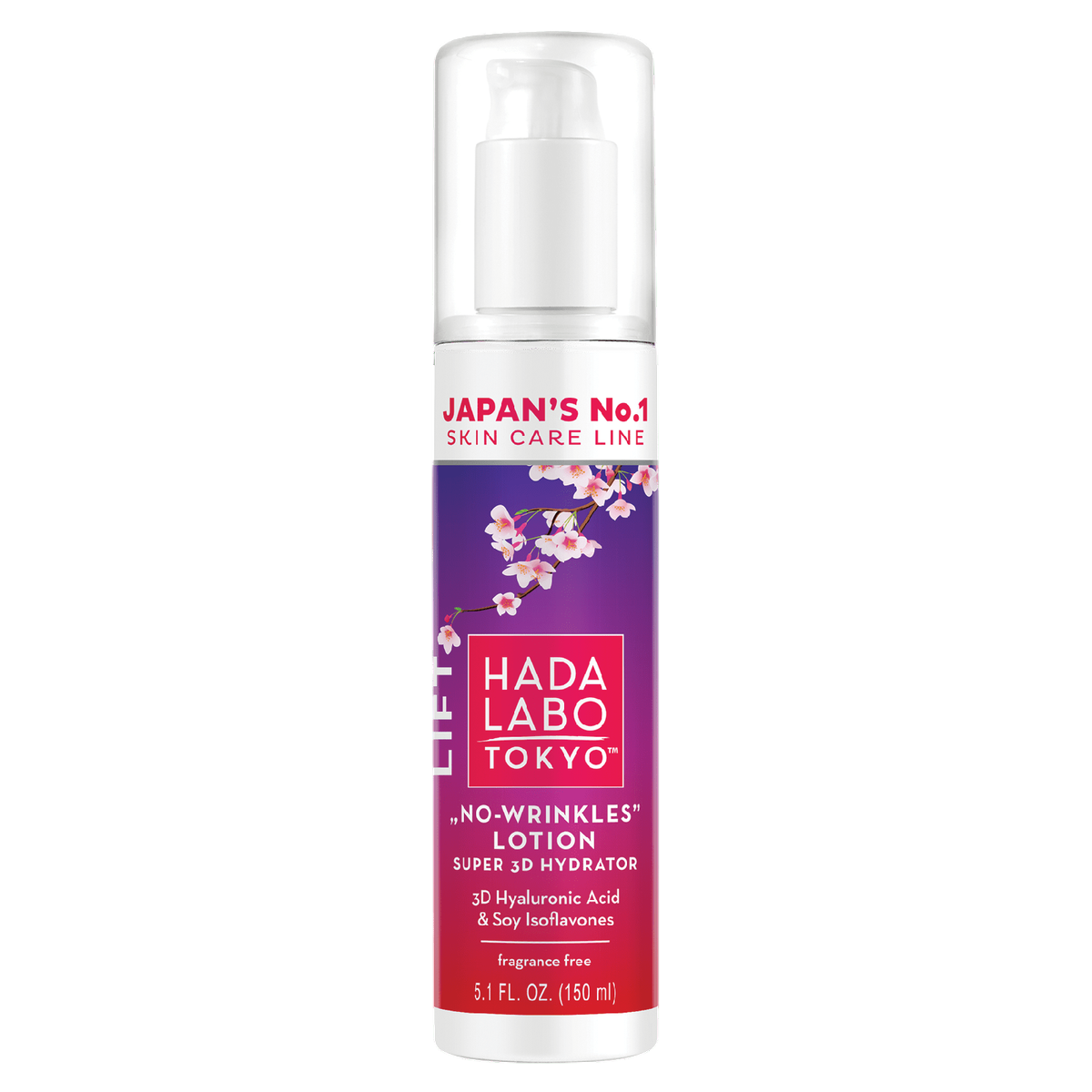 Hada Labo Tokyo Hada Labo Tokyo, No-Wrinkles, Hyaluronsäure, Anti-Falten & feuchtigkeitsspendend, Tag, Lotion, Gesicht, 150 m