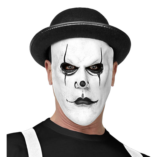 "HALBMASKE HARLEKIN MIT MELONE" – Vorderansicht