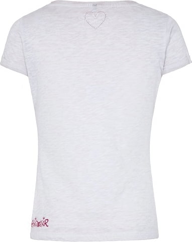 Trachten Shirt Weiß – Hangowear Rosi Damen Baumwoll-Mix – Mogst Anfassen - Fasnacht24.ch