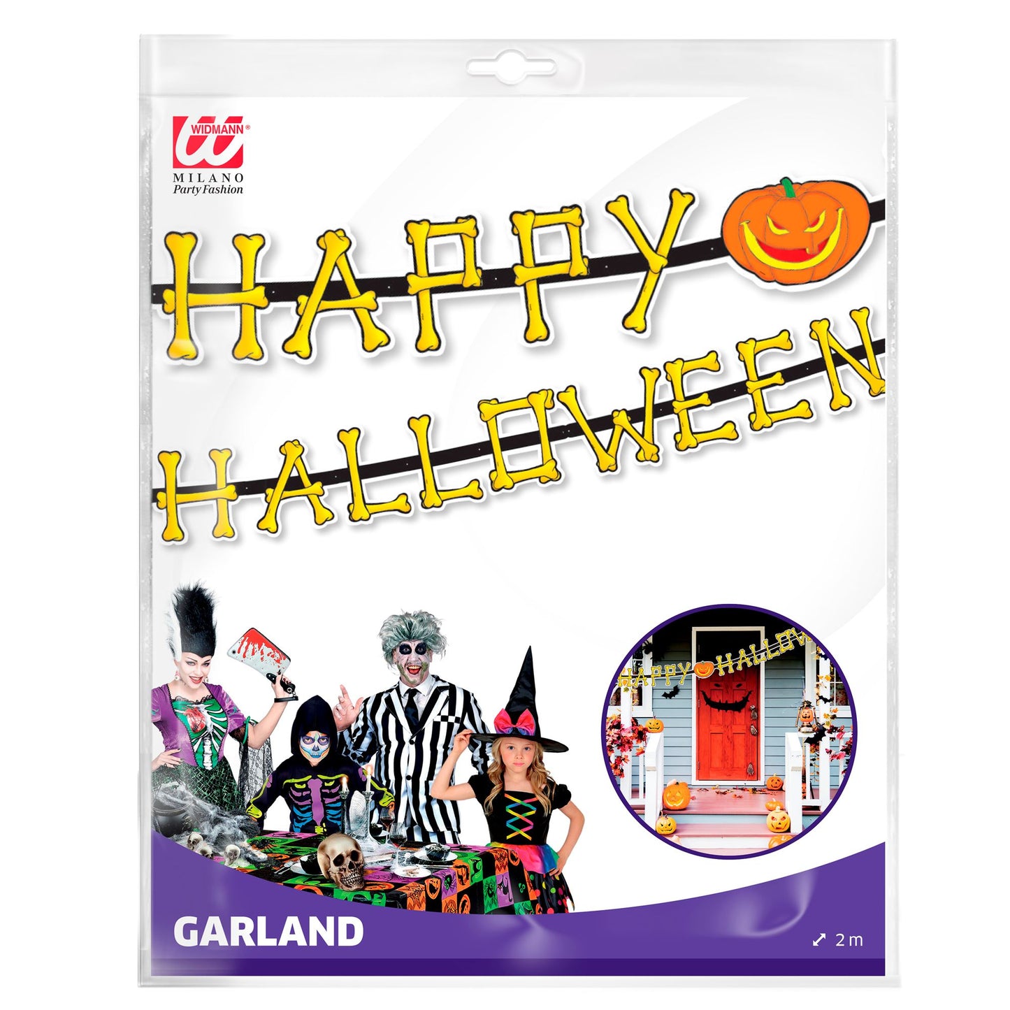 "HAPPY HALLOWEEN- GIRLANDE" 2 m – Detailansicht
