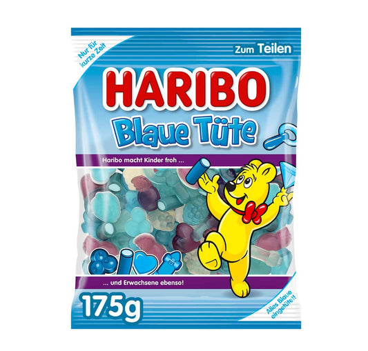 Haribo Blaue Tüte 175g Fruchtgummi und Fruchtgummi Konfekt