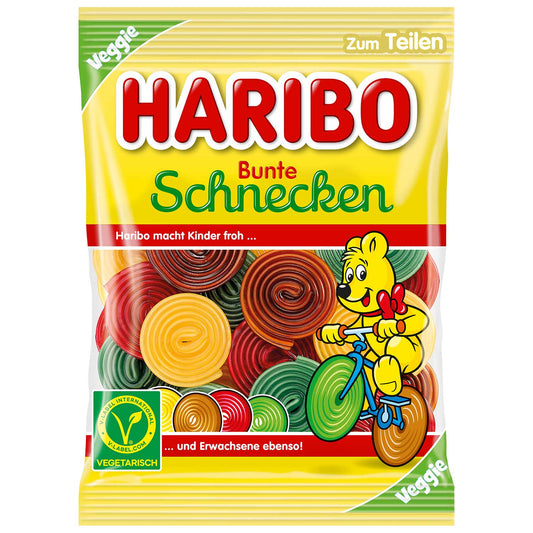 Haribo Bunte Schnecken vegetarisch 160g Fruchtgummi