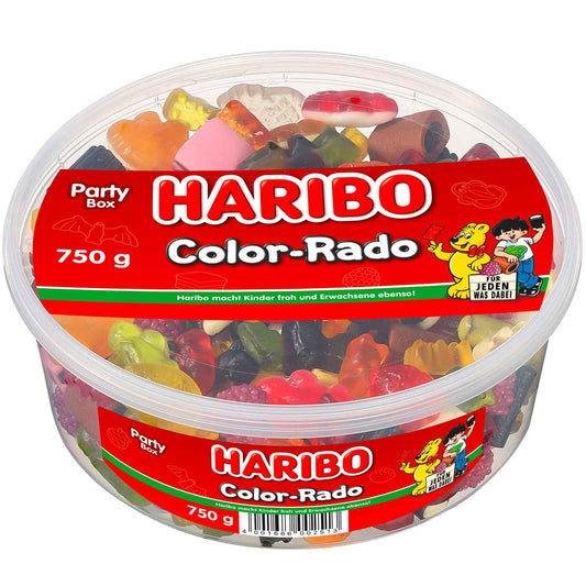 Haribo Color-Rado 750g Fruchtgummi und Lakritz Mischung – Produktansicht