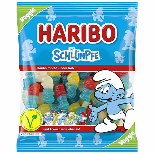 Haribo Die Schlümpfe klein vegetarisch Fruchtgummi 175g Packung