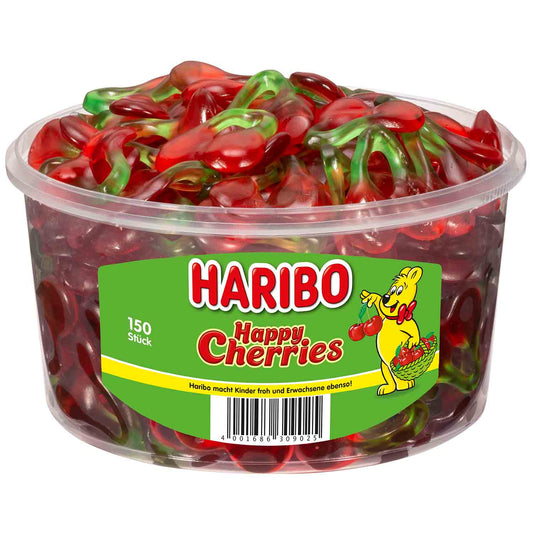 Haribo Happy Cherries 150er Fruchtgummi in Vorratsdose – Produktansicht