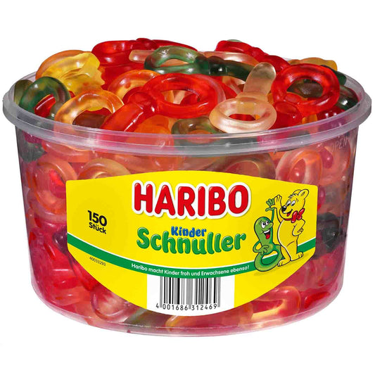 Haribo Kinder Schnuller 150er Fruchtgummi Packung – Produktansicht