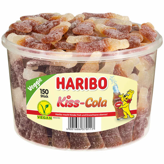 Haribo Kiss-Cola vegan 150er Fruchtgummis Cola Geschmack – Produktansicht