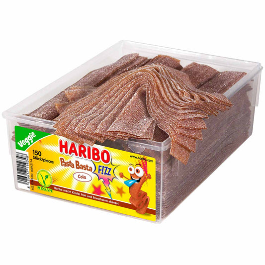 Haribo Pasta Basta Cola FIZZ vegane Fruchtgummi 150er – Produktansicht