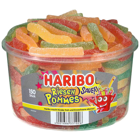 Haribo Riesen Pommes sauer 150er Fruchtgummi Beutel – Produktansicht