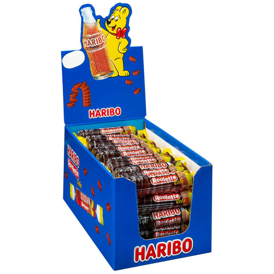 Haribo Roulette Cola 50x25g Fruchtgummi Thekendisplay – Produktansicht