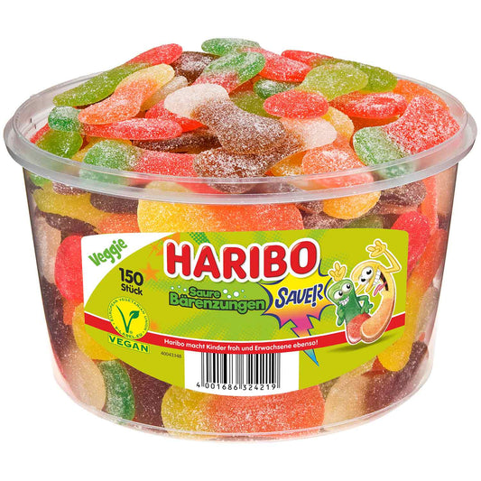 Haribo Saure Bärenzungen vegan 150er – Produktansicht