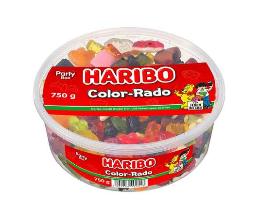 Haribo Color-Rado 750g Fruchtgummi Mischung mit Lakritz und Marshmallow - Fasnacht24.ch – Produktansicht