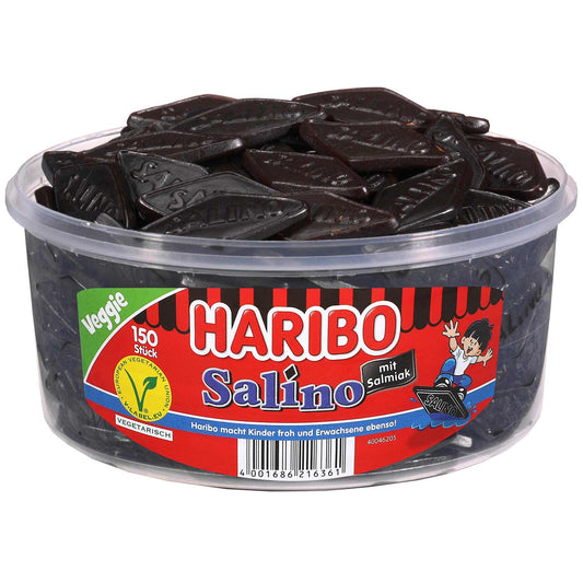Haribo Salino vegetarisch 150er Salmiak-Lakritz Dose