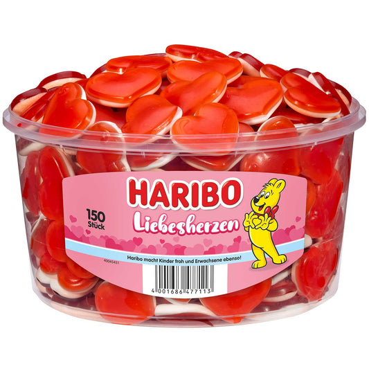 Haribo Liebesherzen 150er Fruchtgummi-Herzen mit Schaumzucker – Produktansicht
