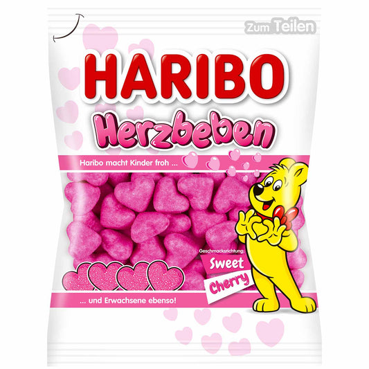 Haribo Herzbeben Schaumzucker Erdbeer 160g Packung