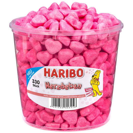 Haribo Herzbeben 330er Schaumzucker mit Kirschgeschmack – Produktansicht