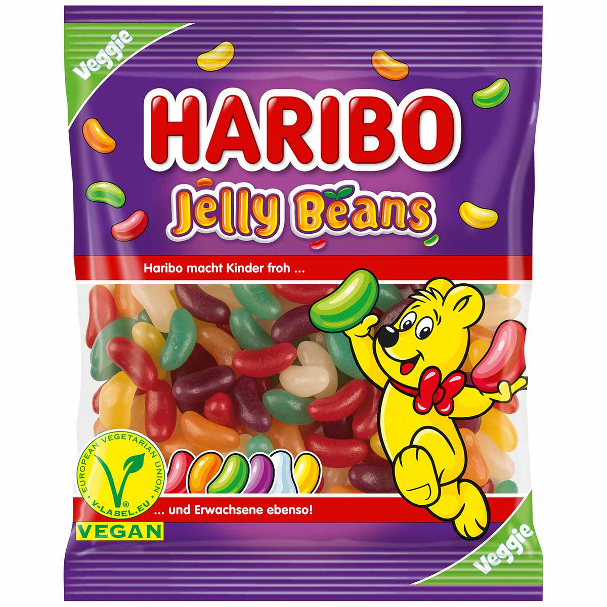 Haribo Jelly Beans vegan 160 g – fruchtige Geleebohnen