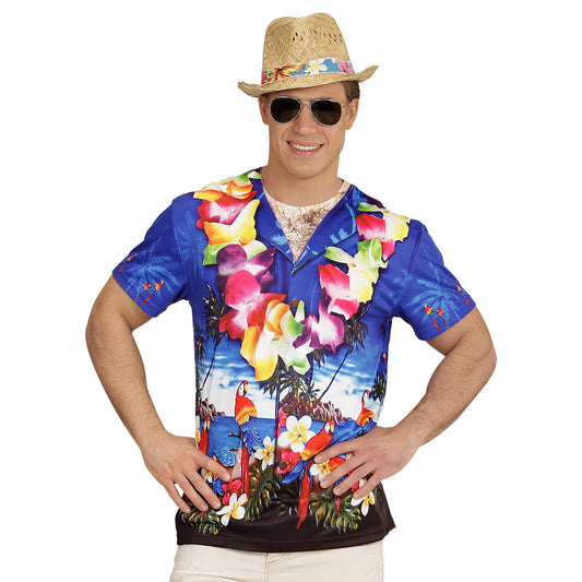 "HAWAIIANER" (in Fotosublimation bedrucktes T-Shirt) – Vorderansicht