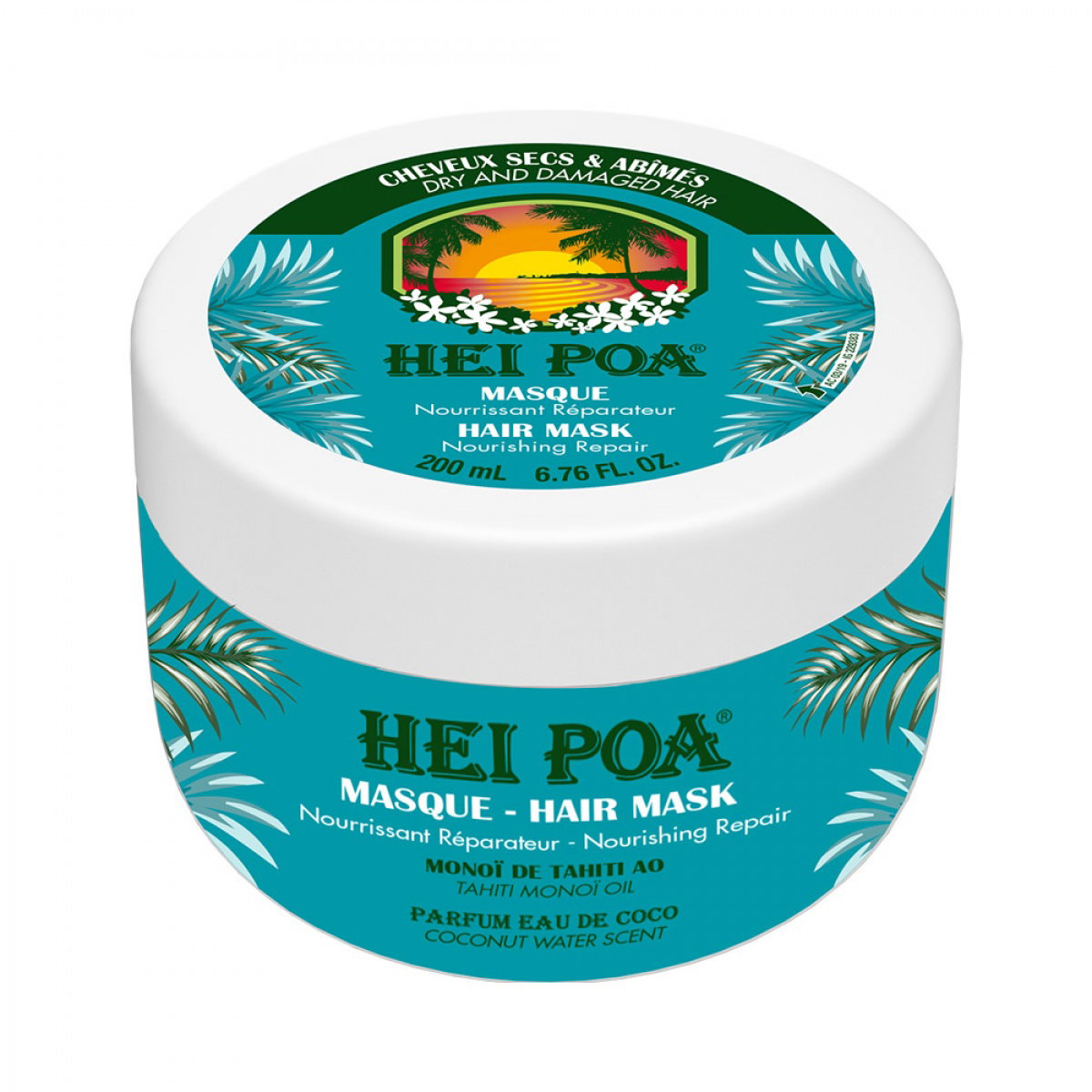 Hei Poa, Monoi De Tahiti, Haarbehandlungs-Crememaske, Zur Reparatur, 200 ml