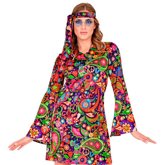 "HIPPIE GIRL" (Kleid, Stirnband) – Vorderansicht