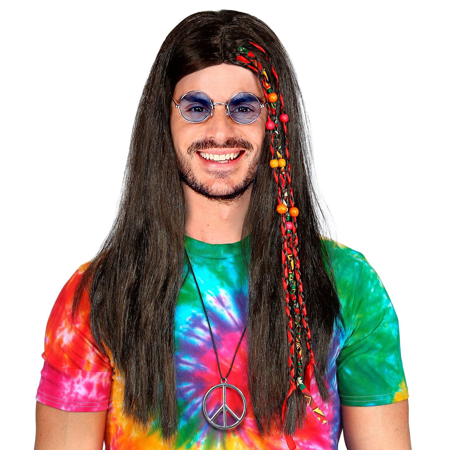 "HIPPIE PERÜCKE MIT PERLEN FLECHTZÖPFEN" in Box – Ansicht 3