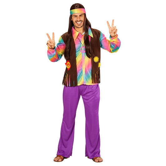 "HIPPIE" (Shirt mit Weste, Hose, Stirnband) – Vorderansicht