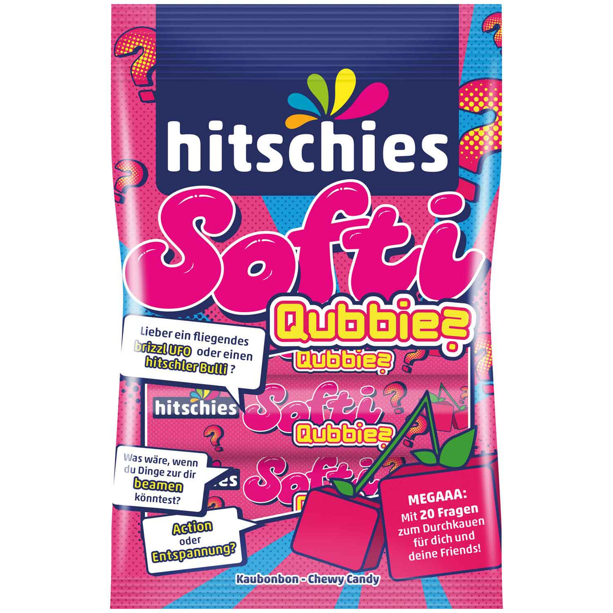 Hitschies Softi Qubbies Kirsche 80 g Weiche Kaubonbons mit Kirschgeschmack