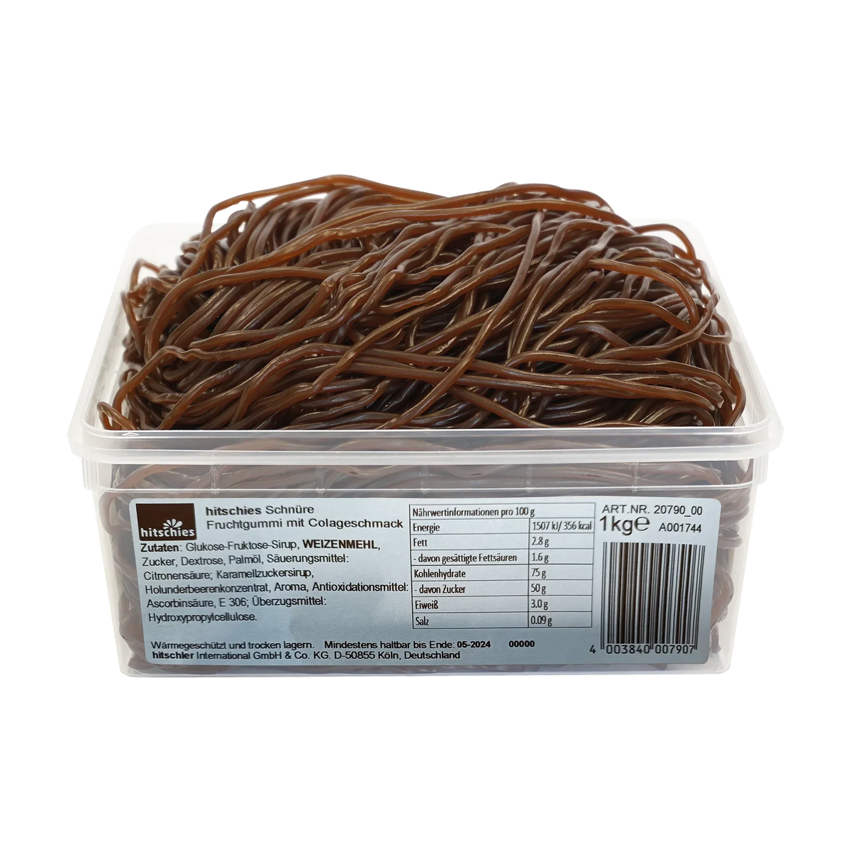 Hitschies Fruchtgummi Schnüre Cola 1000 g Packung