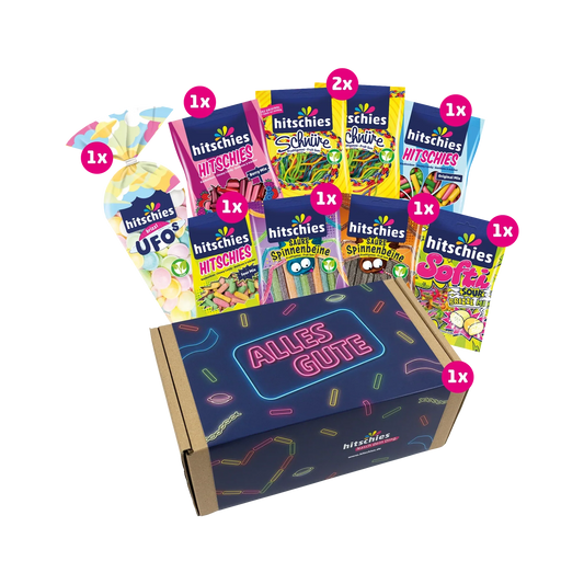 Hitschies Alles Gute Box Kaubonbon Geschenkbox 1080g – Produktansicht