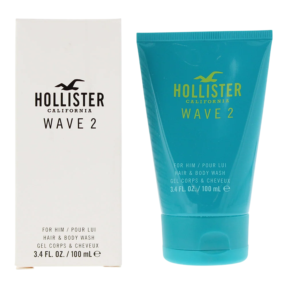 Hollister, Wave 2, Aquatic, Shower Gel & Shampoo 2-In-1, 100 ml