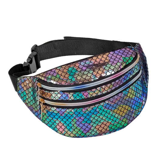 "HOLOGRAFISCHE SCHUPPEN GÜRTELTASCHE" – Vorderansicht