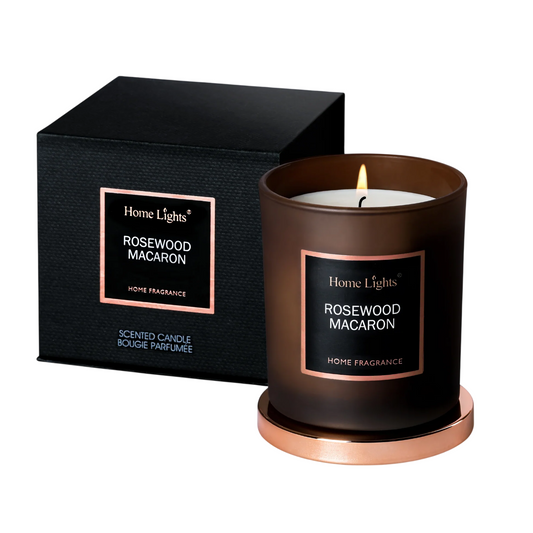 Home Lights Home Lights, Rosewood & Macaron, Duftkerze, 215 g Regular